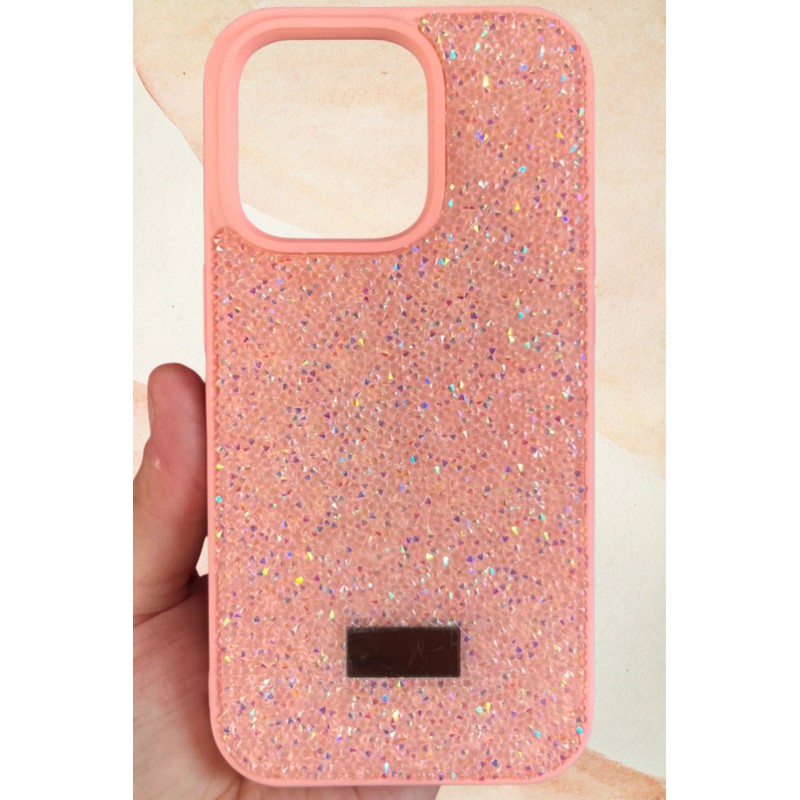 iPhone 14 Pro Yıldız Tozu Premium Pembe Silikon Kılıf